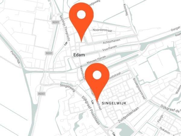 Lokale plattegrond van Edam