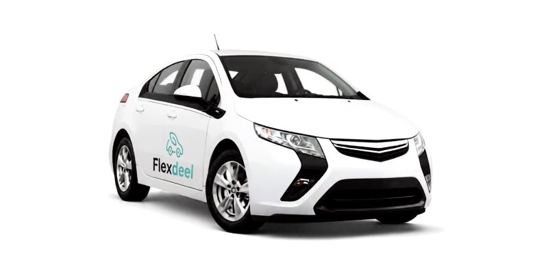 Opel Ampera-E met Flexdeel-logo