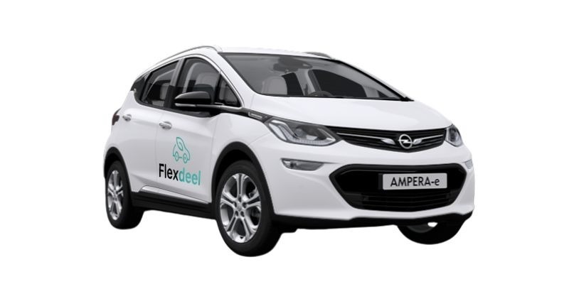 Witte Opel Ampera van Flexdeel